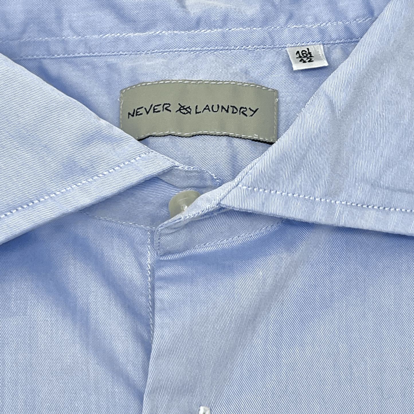 UNIT Hamburg - Never Laundry, Slim Fit, Baumwolle, uni, hellblau - Never Laundry