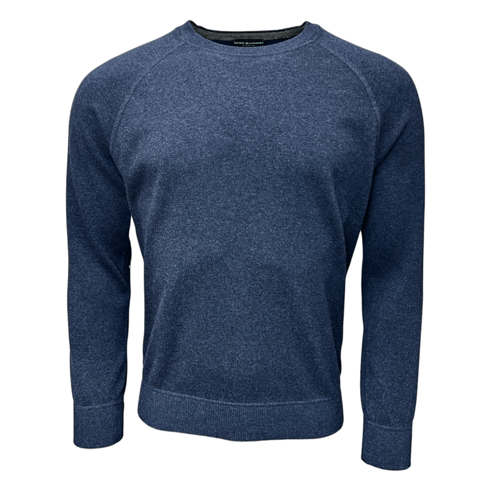 Never Laundry, Stricksweat, Raglanarm, Merino/ Kaschmir, denimblau - UNIT Hamburg