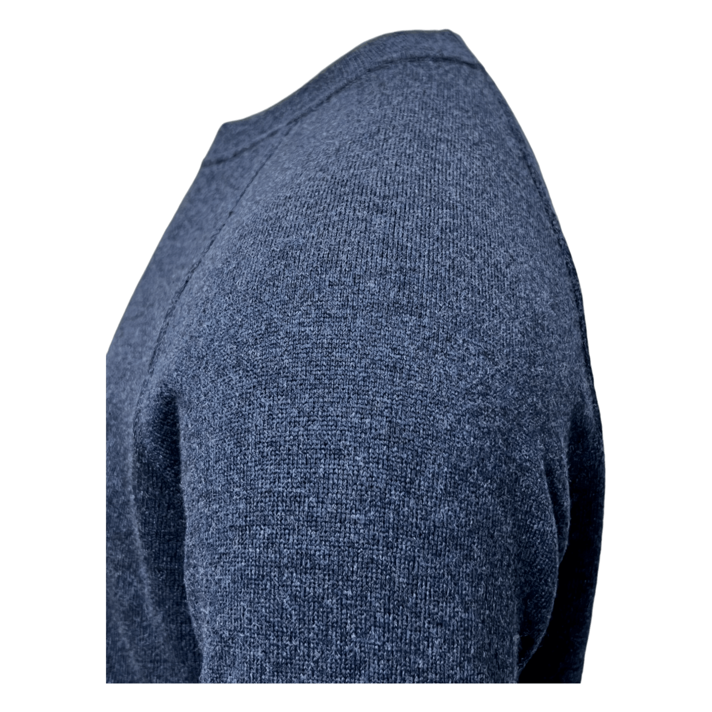 Never Laundry, Stricksweat, Raglanarm, Merino/ Kaschmir, denimblau - UNIT Hamburg