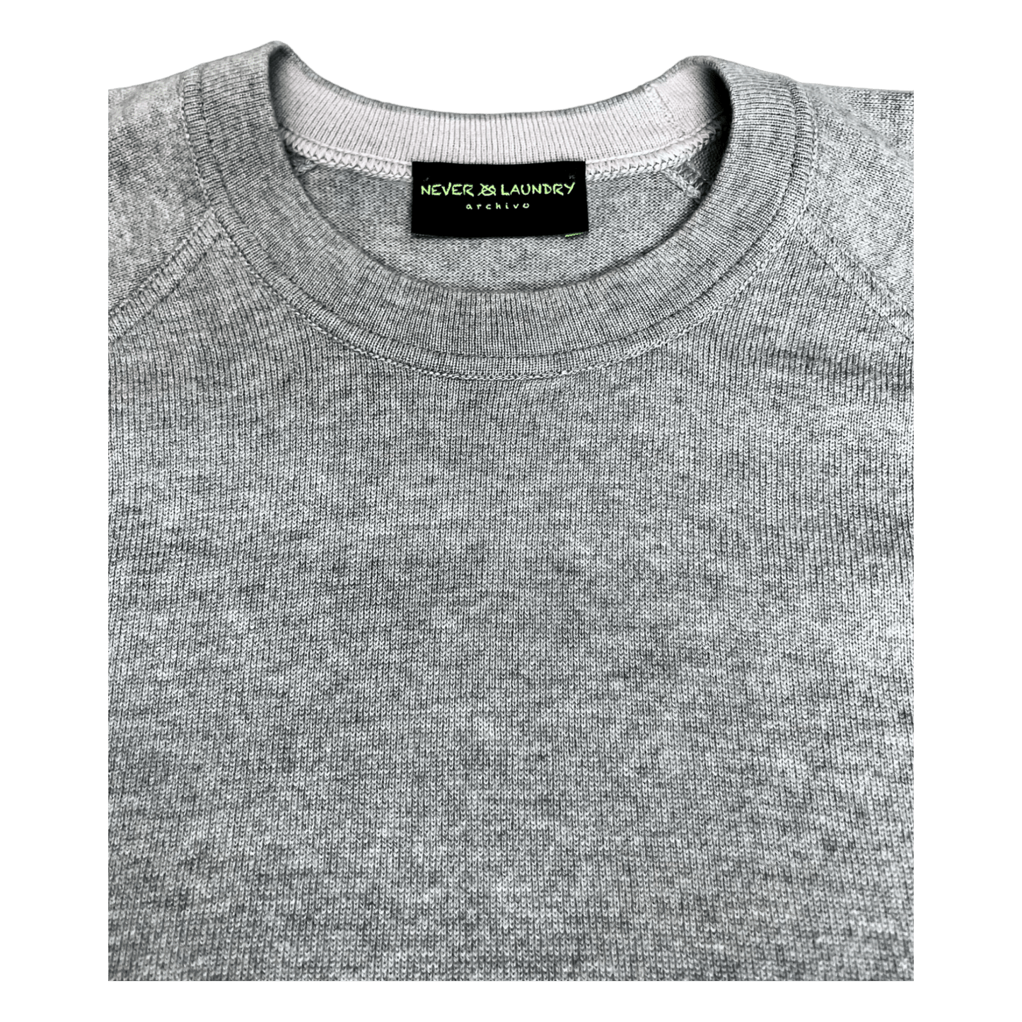 Never Laundry, Stricksweat, Raglanarm, Merino/ Kaschmir, silber - UNIT Hamburg