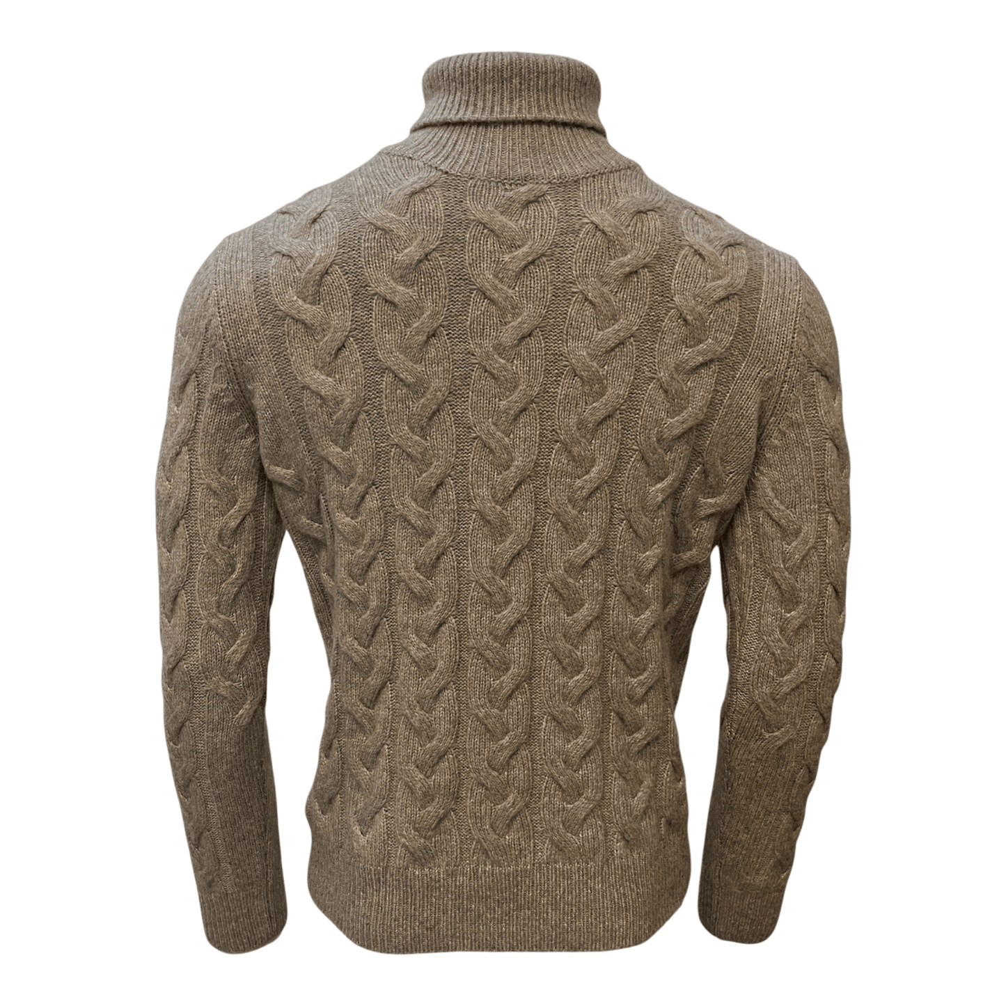 UNIT Hamburg - Never Laundry, Zopfstrick, Rollkragen, sand - Never Laundry