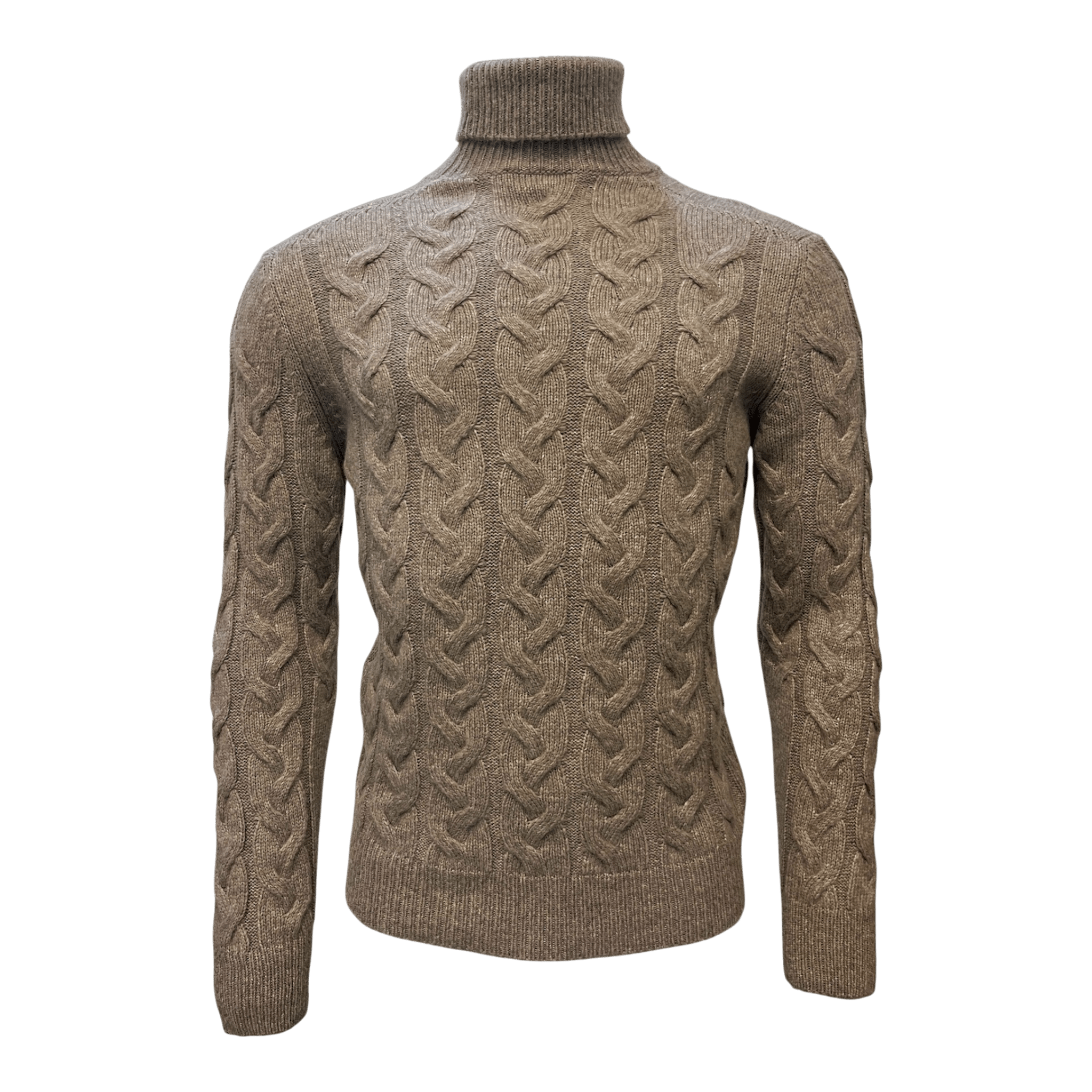 UNIT Hamburg - Never Laundry, Zopfstrick, Rollkragen, sand - Never Laundry