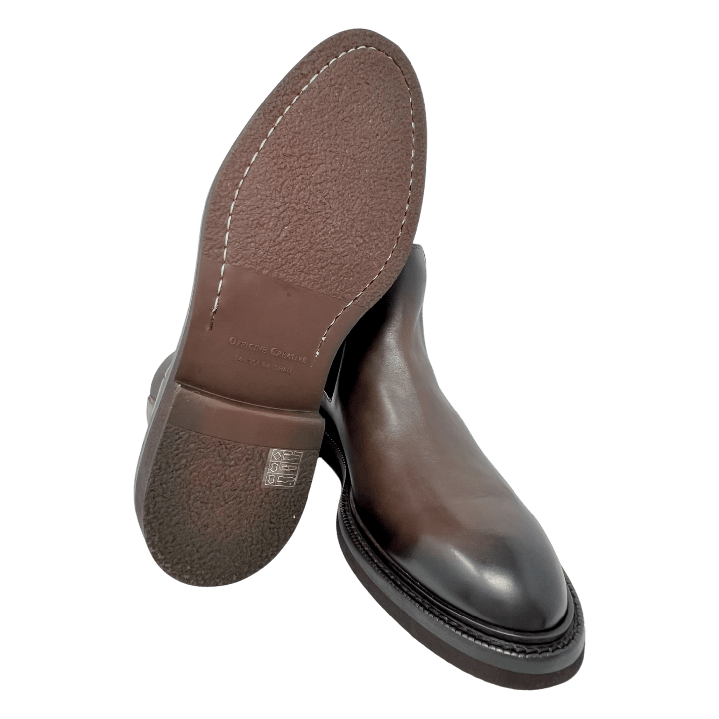 Officine Creative DUDE, Chelsea Boot, Kautschuksohle, Nappa, braun - UNIT Hamburg