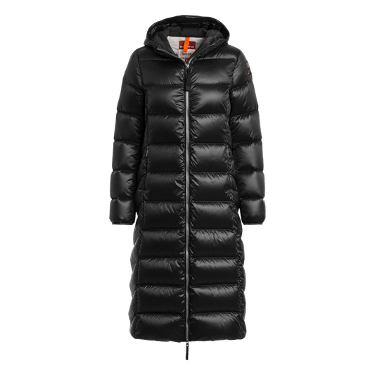 Parajumpers LEAH - WOMAN, Modell Winter 24, Daunenmanel mit Kapuze, black - UNIT Hamburg