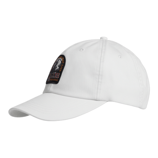 UNIT Hamburg - Parajumpers Patch Cap: winddichte Baseballkappe, weiß - Parajumpers