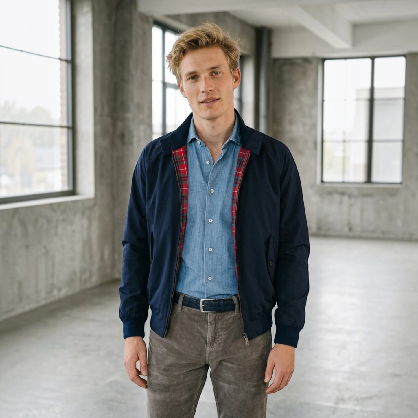 Baracuta G9 Harrington Jacke für Herren, navy