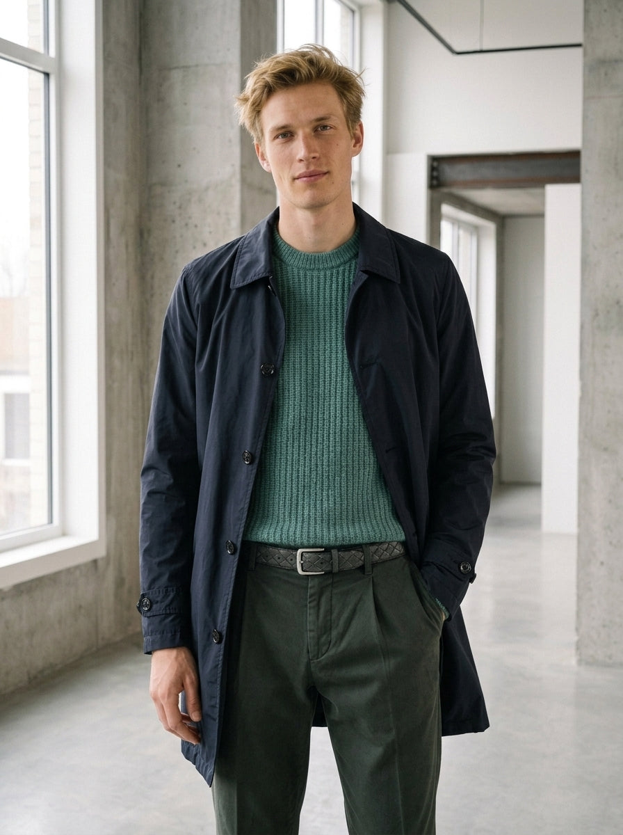 Aspesi Lemon Raincoat aus Nylon, navy
