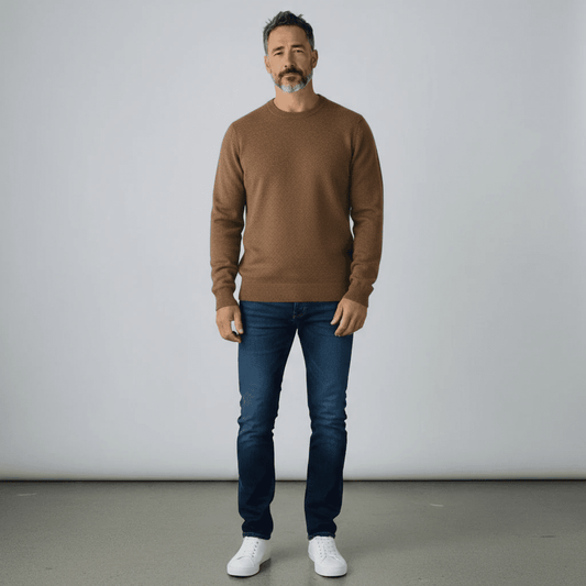 UNIT Hamburg - Roberto Collina, Merino / Baby Kamel, Rundhals, vicuna braun - Roberto Collina