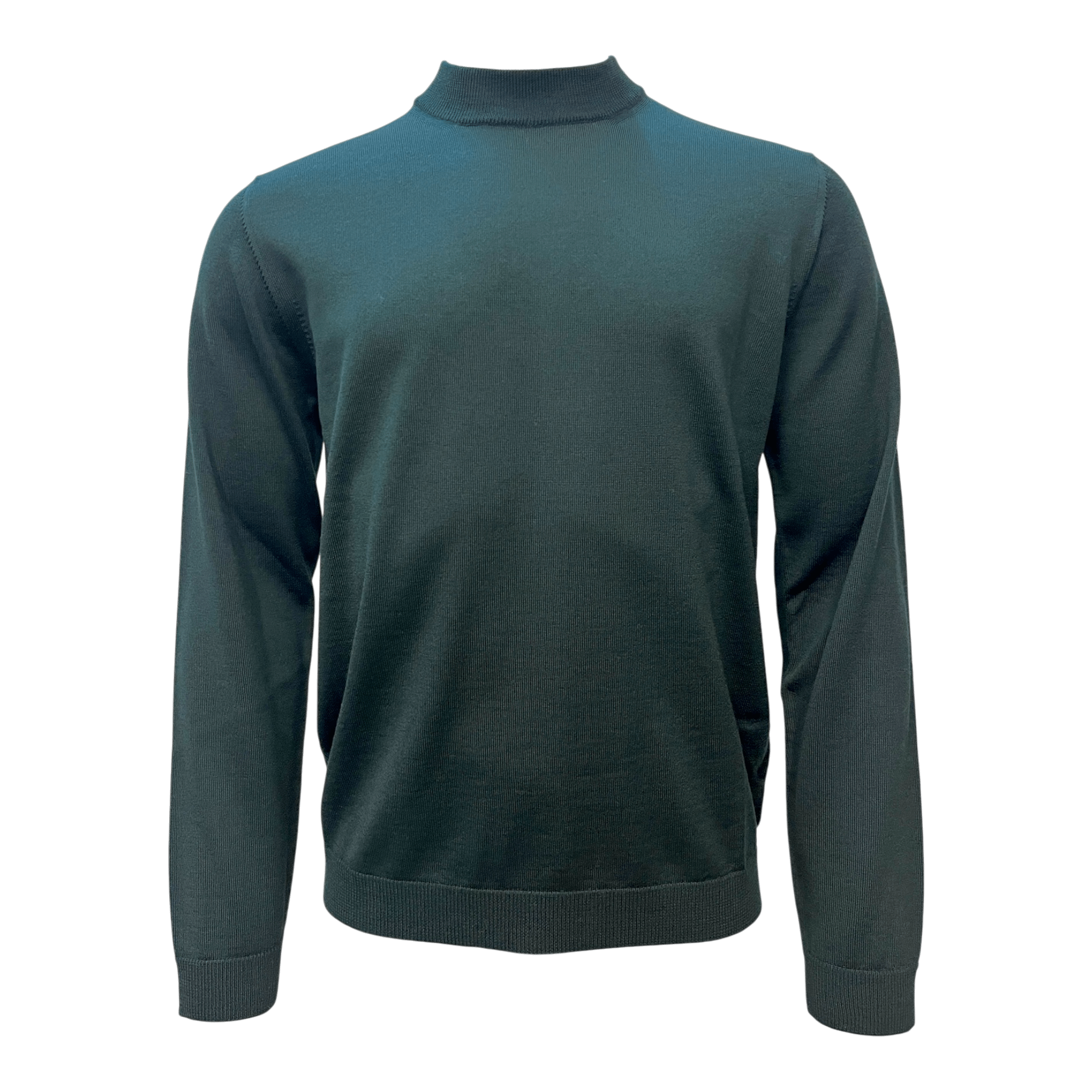 UNIT Hamburg - Roberto Collina, Merino, Stehkragen, bottiglia grün - Roberto Collina