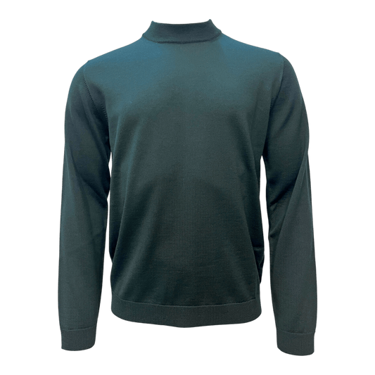 UNIT Hamburg - Roberto Collina, Merino, Stehkragen, bottiglia grün - Roberto Collina
