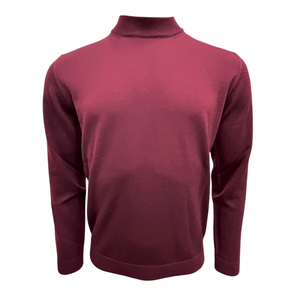UNIT Hamburg - Roberto Collina Merino Stehkragenpullover Herren, Bordeaux - Roberto Collina