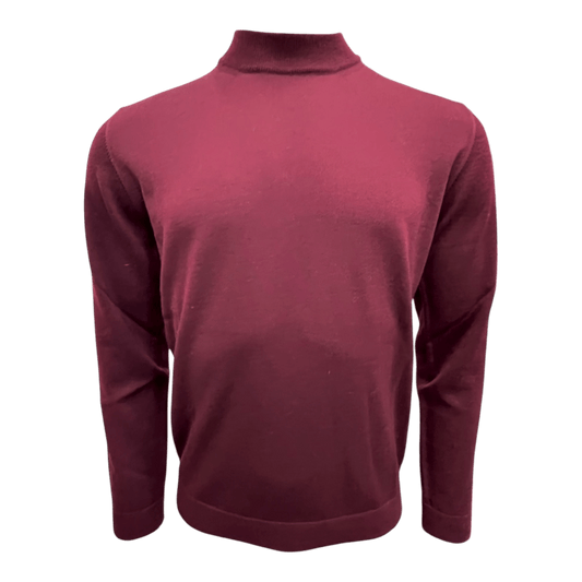 UNIT Hamburg - Roberto Collina Merino Stehkragenpullover Herren, Bordeaux - Roberto Collina