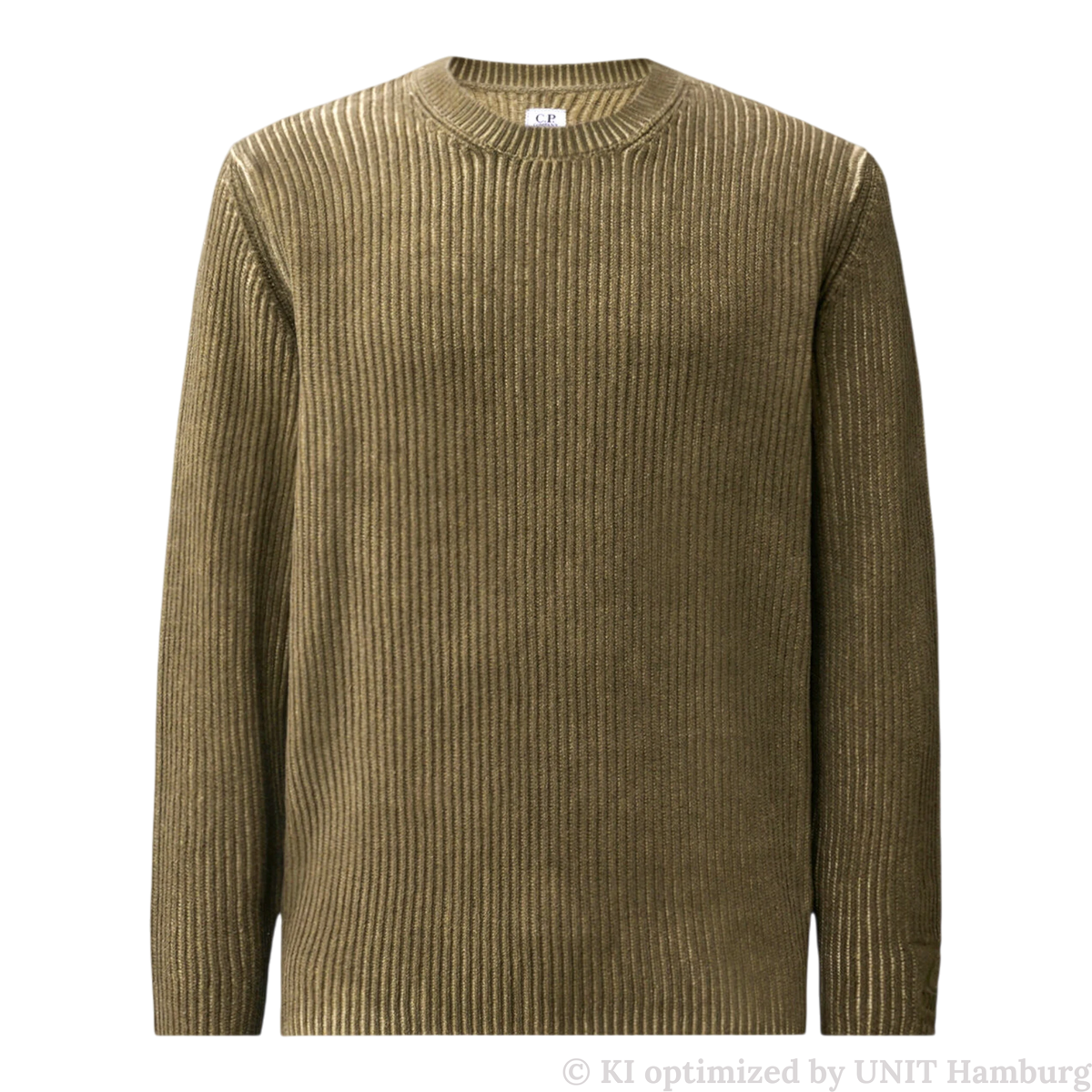 Watermarked - C.P. Company Chenille Pullover in Ivy Green aus Baumwolle