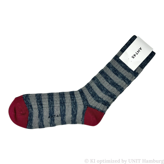 Watermarked - ANT45, Etalai Socken, in Denimblau-Grau aus Baumwolle