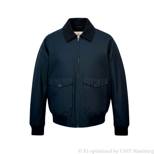 Watermarked - Baracuta, G9 Harrington, Wachsjacke, Hamburger Blau, dark navy