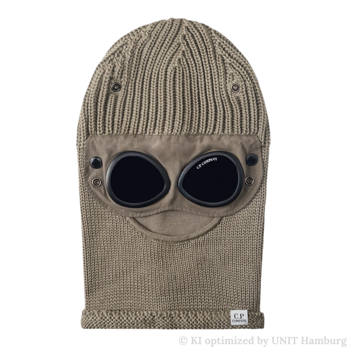 Watermarked - C.P. Company Goggle-Sturmhaube aus Merinowolle, fallen rock
