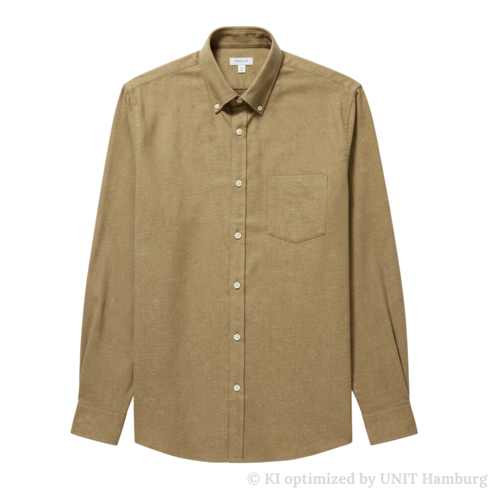 Watermarked - Sunspel Flanellhemd aus Baumwolle mit Button-Down, Artischocke