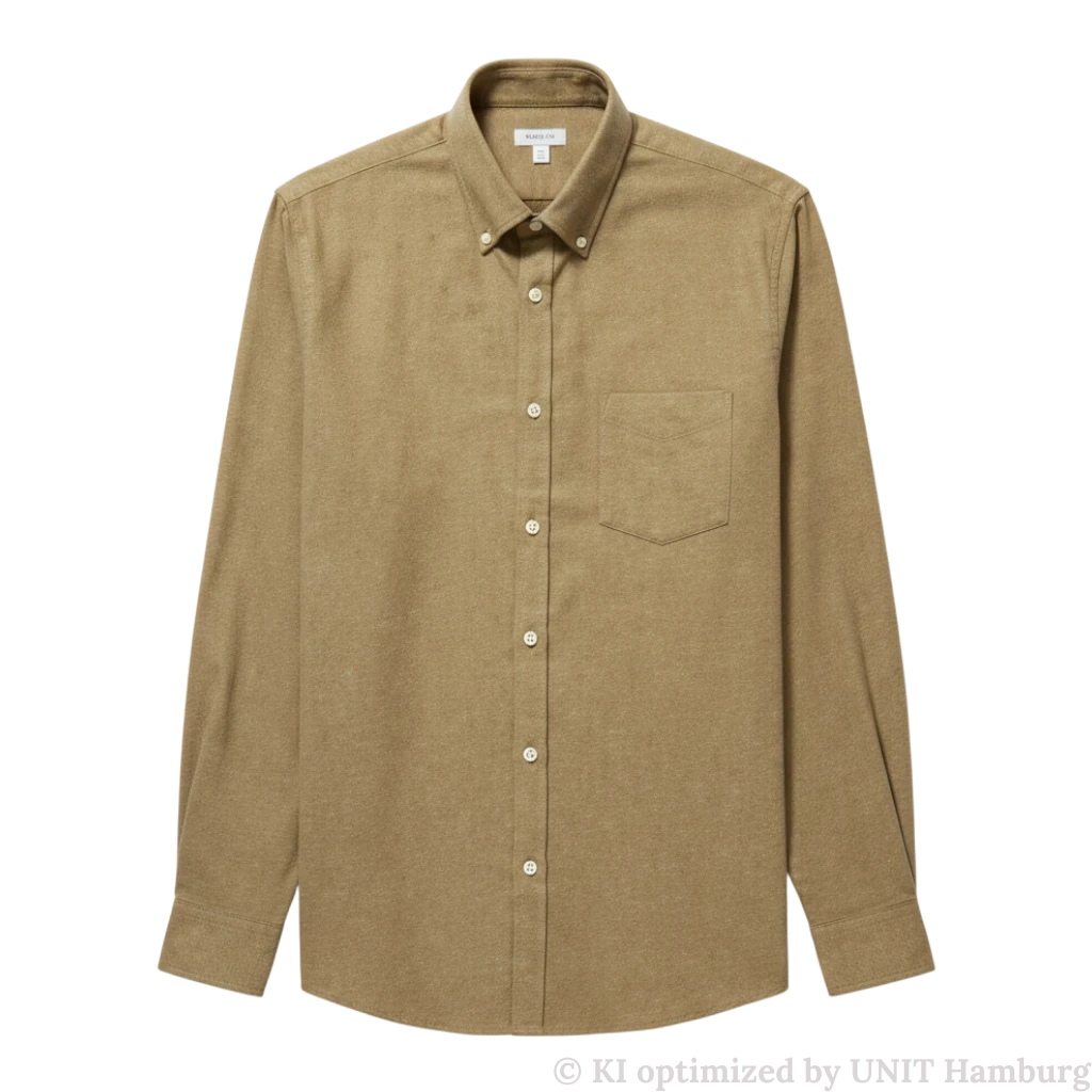 Watermarked - Sunspel Flanellhemd aus Baumwolle mit Button-Down, Artischocke