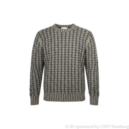 Watermarked - ASPESI, Grobstrick-Pullover aus Schurwolle, zweifarbig
