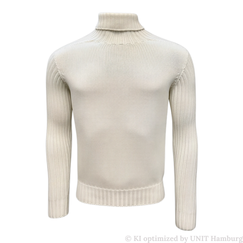 Watermarked - Gran Sasso Rollkragenpullover aus Rainwool in Wollweiss