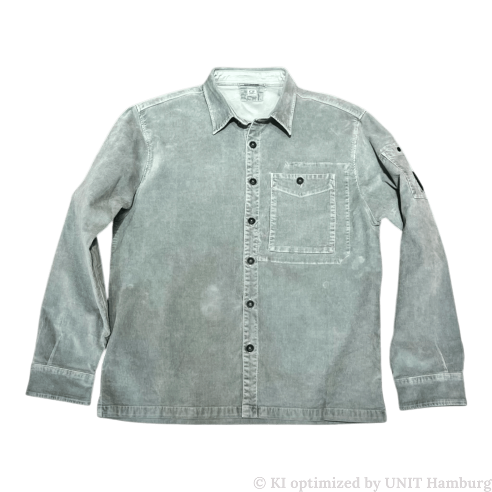Watermarked - C.P. Company, Overshirt aus Cord in Flint Grey
