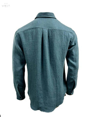 Salvatore Piccolo, Overshirt Ramie/ Leinen/ Wolle, blau - UNIT Hamburg
