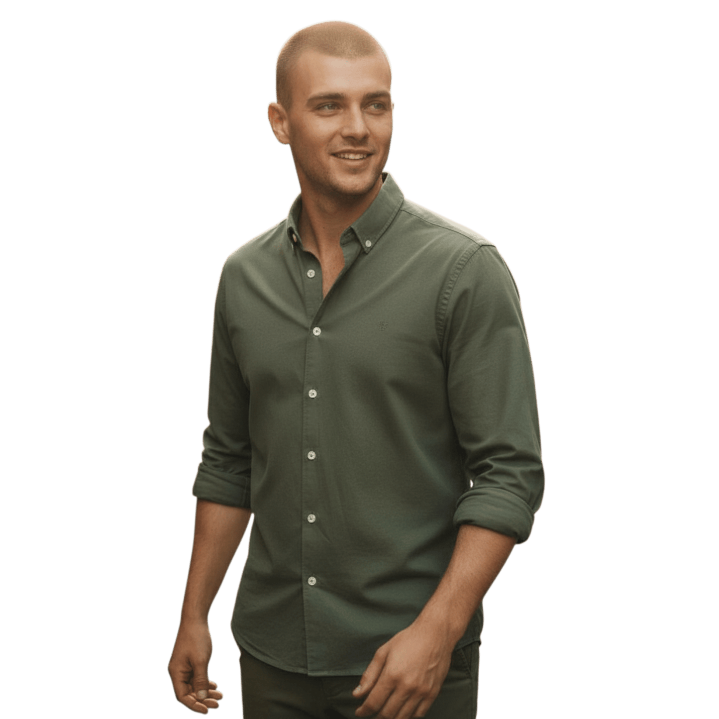 UNIT Hamburg - Sonrisa, das ideale Jersey Hemd, Oliv - Sonrisa