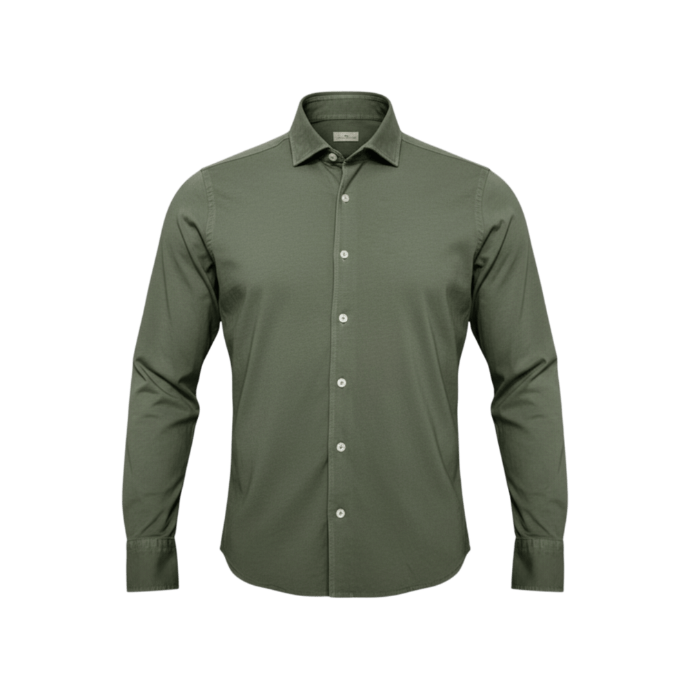 UNIT Hamburg - Sonrisa, das ideale Jersey Hemd, Oliv - Sonrisa