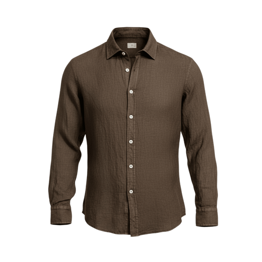 UNIT Hamburg - Sonrisa, feines Leinenhemd Nougatbraun - Sonrisa
