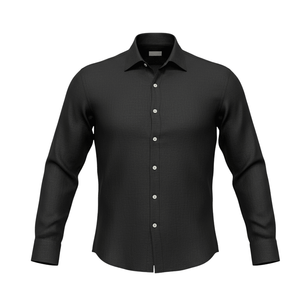 UNIT Hamburg - Sonrisa, Leinenhemd, feine Qualität, schwarz - Sonrisa