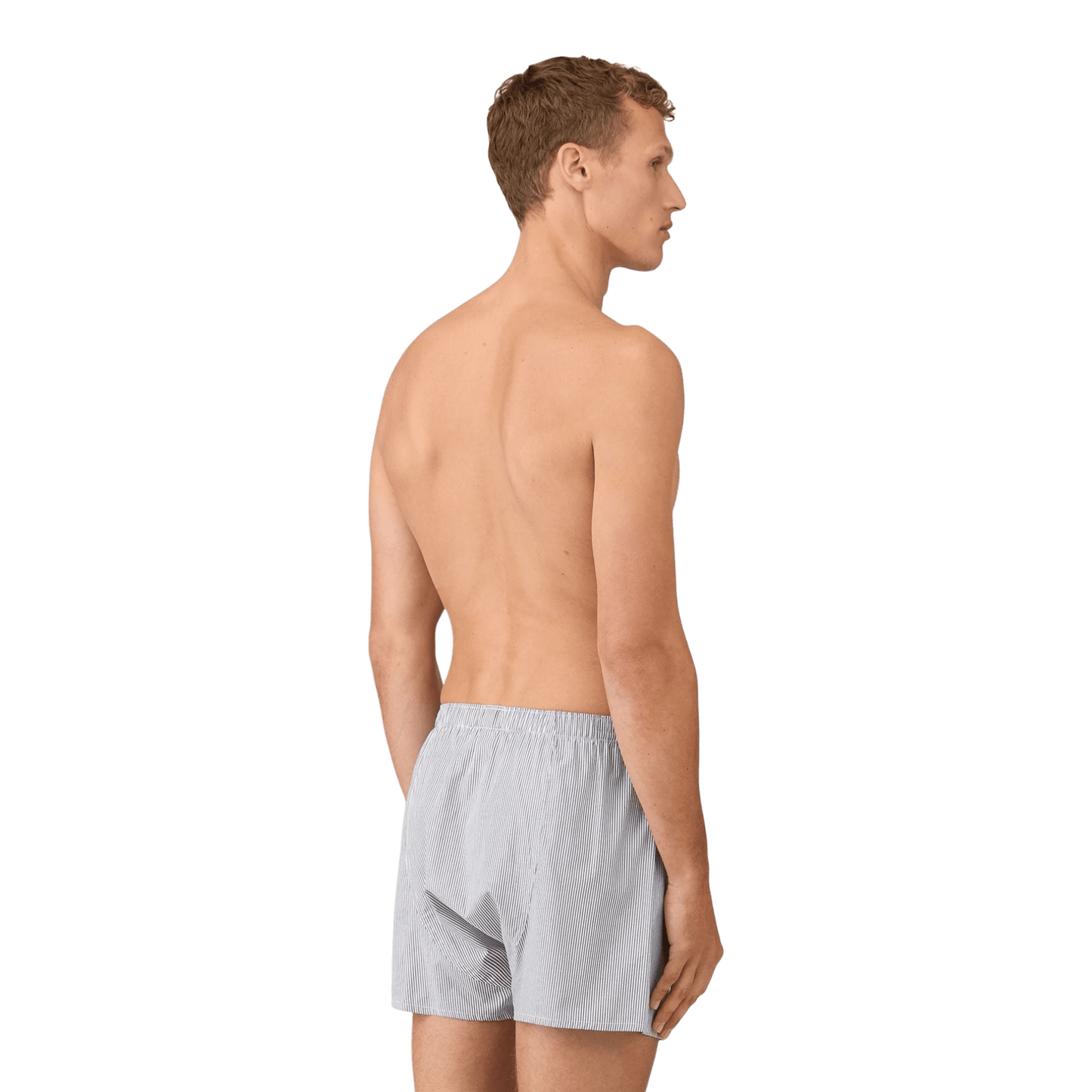 UNIT Hamburg - Sunspel, Classic Boxer Short, weiß - blaue Streifen - Sunspel