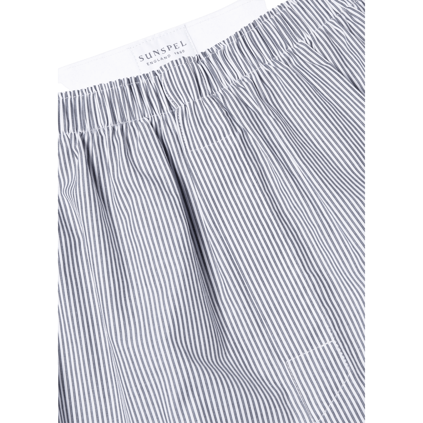 UNIT Hamburg - Sunspel, Classic Boxer Short, weiß - blaue Streifen - Sunspel