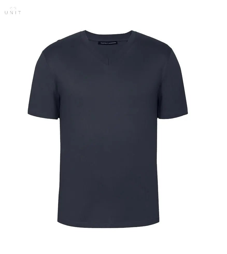 Trusted Handwork, Pima Cotton Rundhals T-Shirt, navy - UNIT Hamburg