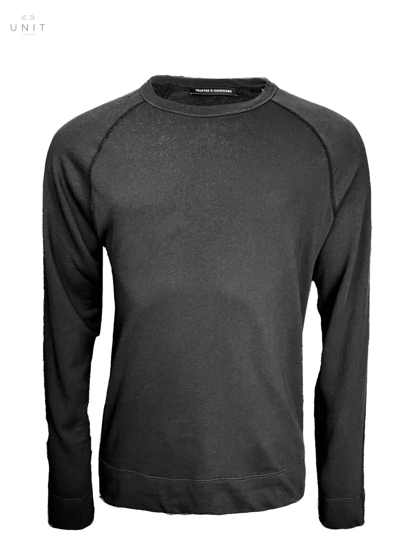 Trusted Handwork, Sweatshirt, round neck 1/1, schwarz - UNIT Hamburg