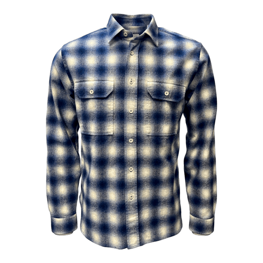 UNIT Hamburg - Xacus, Legacy Flanell Cotton Checked, blau auf Sand - Xacus