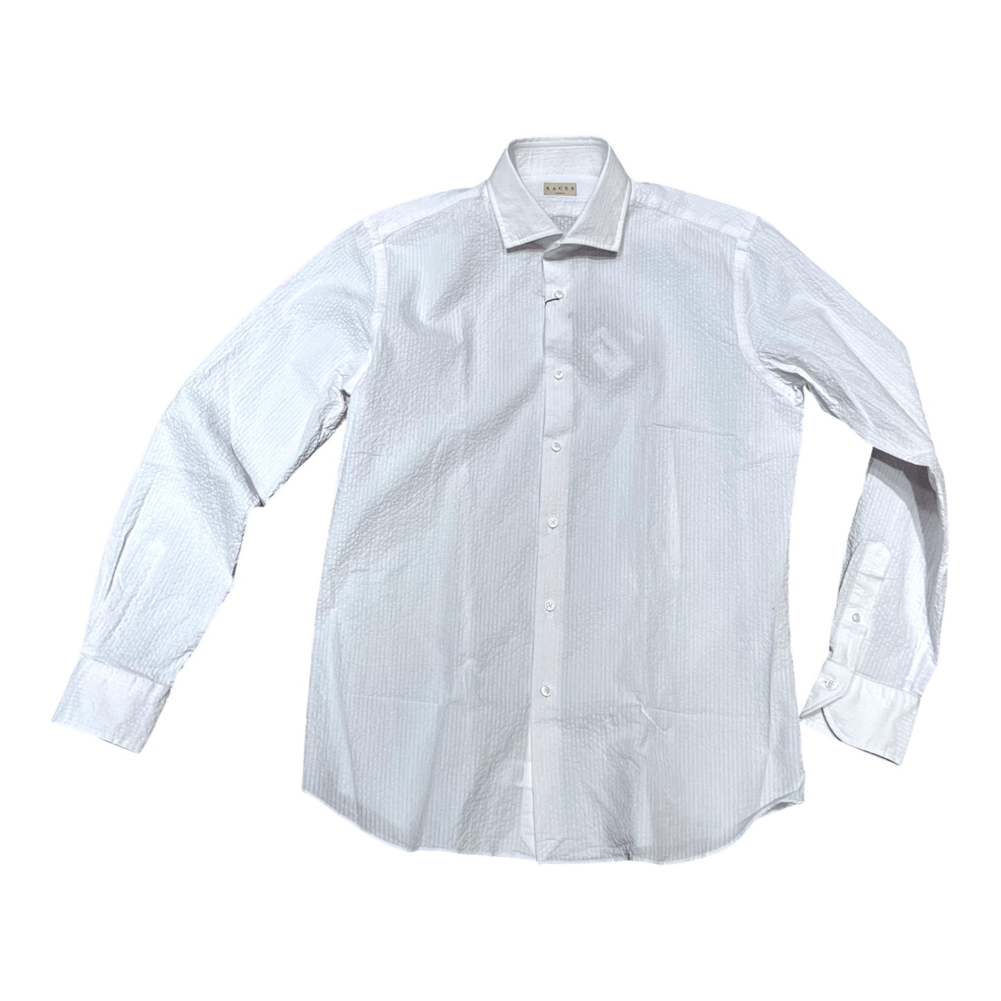 UNIT Hamburg - Xacus Seersucker Hemd Weiß – Made in Italy - Xacus