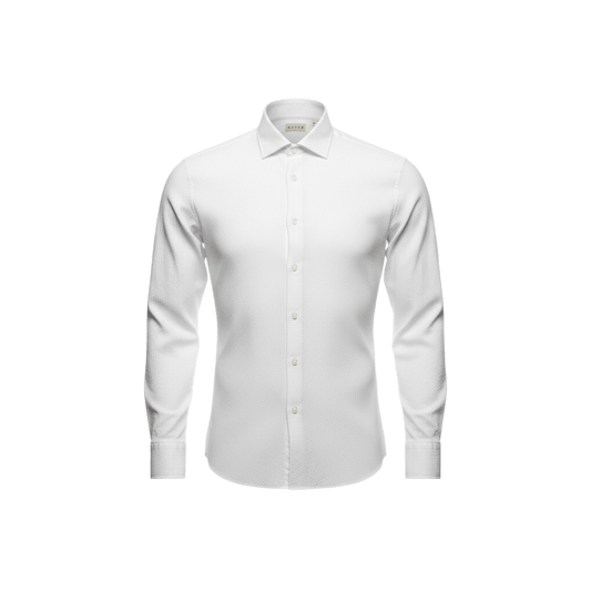 UNIT Hamburg - Xacus Seersucker Hemd Weiß – Made in Italy - Xacus