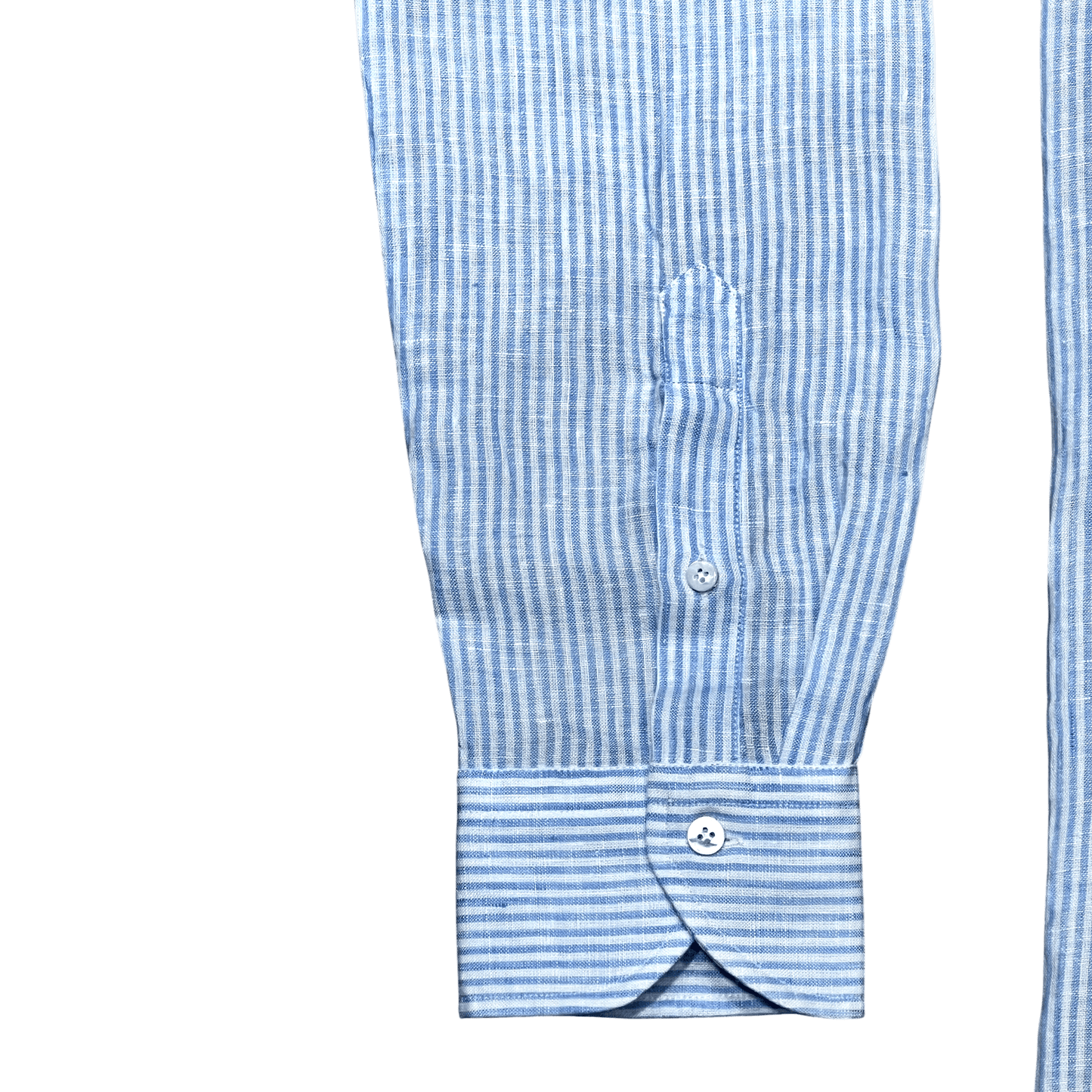 UNIT Hamburg - Xacus, Washed Linen Stripe, hellblau auf Weiß - Xacus