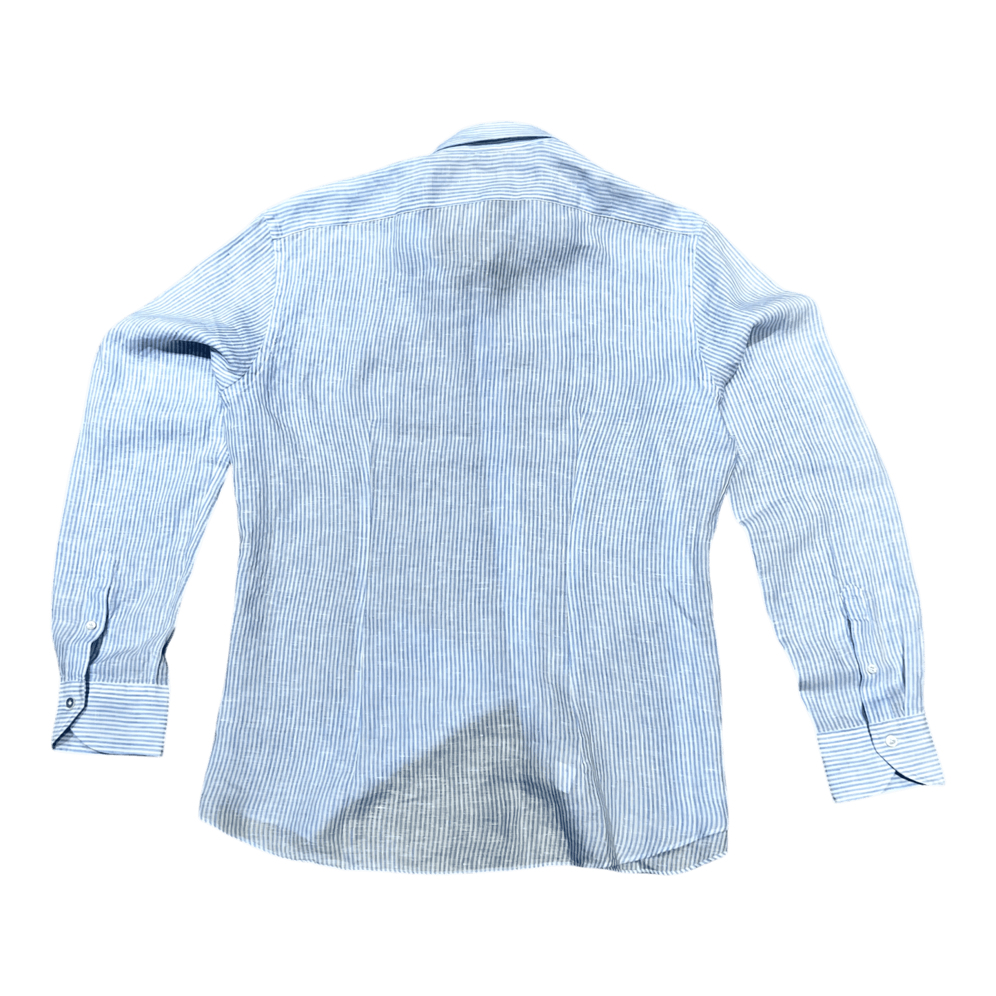 UNIT Hamburg - Xacus, Washed Linen Stripe, hellblau auf Weiß - Xacus