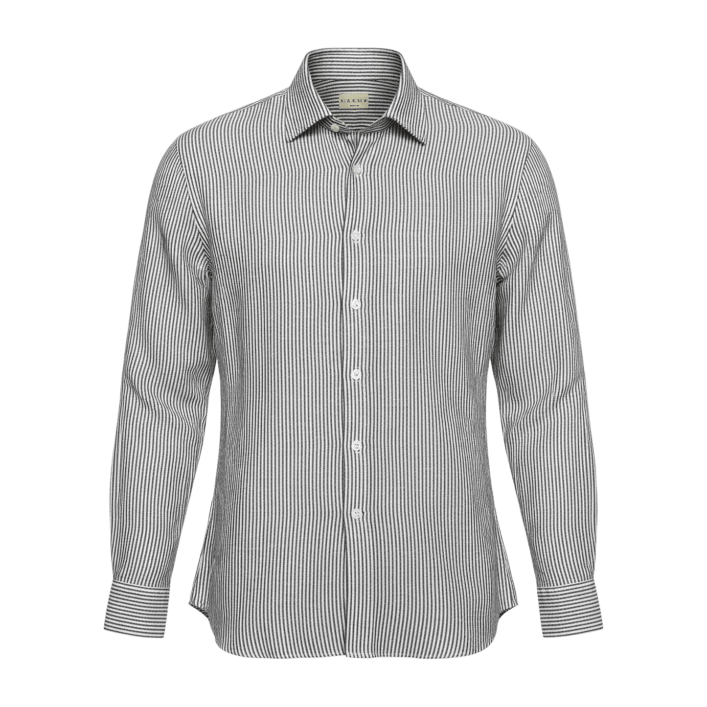 UNIT Hamburg - Xacus Washed Linen Stripe, blanc à rayures marron - Xacus